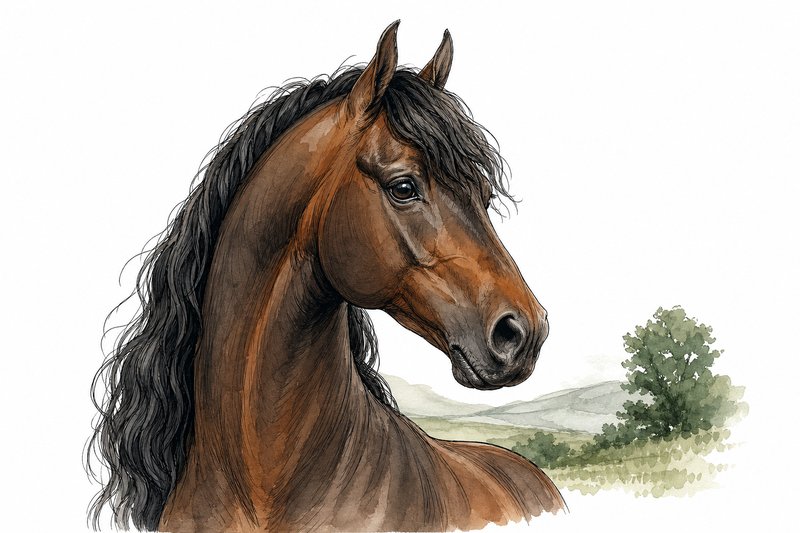 Historic Morgan stallion